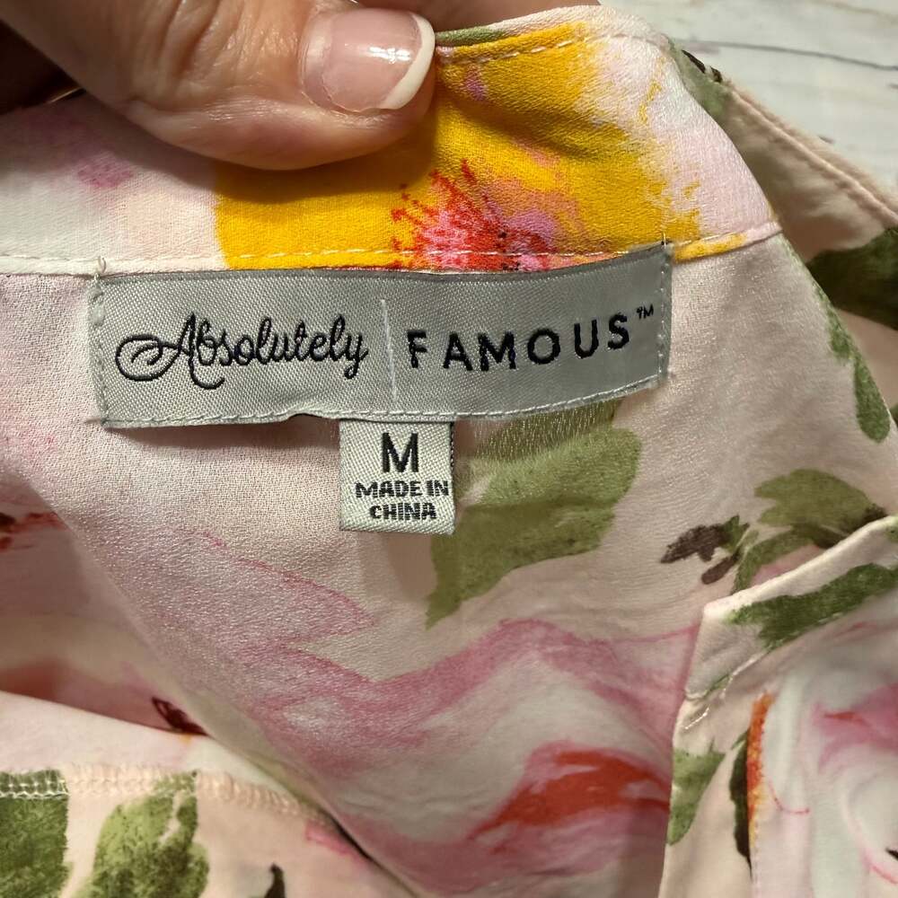 Absolutely Famous Pink and Green Floral Ruffled Midi Sundress - Picture 2 of 8